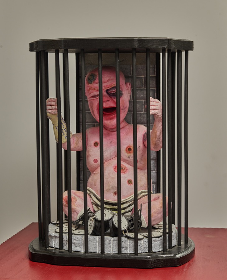 One of the astounding, even disturbing, sculptures by Marvin (Marc) Francis at the Kentucky Folk Art Center, inside the old Morehead Grocery Co. Building in Morehead, a community in northeastern Kentucky