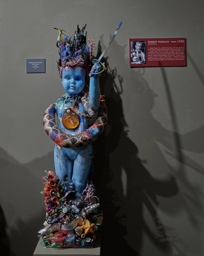 "Pangeon Youth," an installation by Robert Morgan inside the Kentucky Folk Art Center, inside the old Morehead Grocery Co. Building in Morehead, a community in northeastern Kentucky