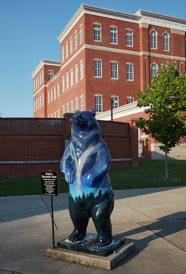 A bear statue, one of many, in Pikeville, an eastern Kentucky city named for General Zebulon Pike, the explorer who discovered Pikes Peak in Colorado