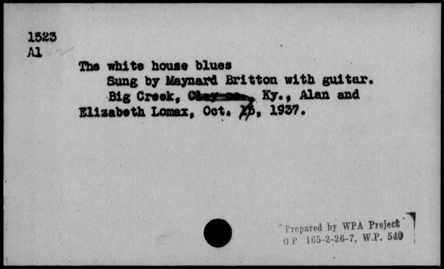 The white house blues
