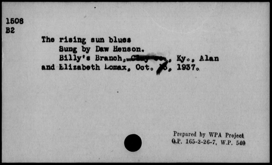 The rising sun blues