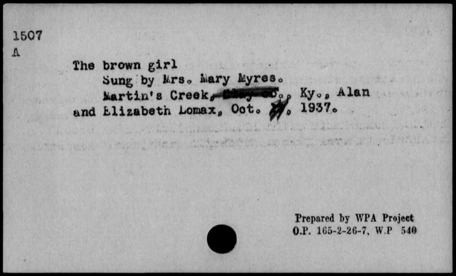 The brown girl