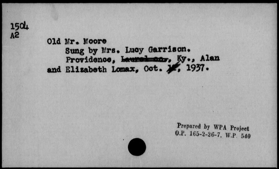 Old Mr. Moore