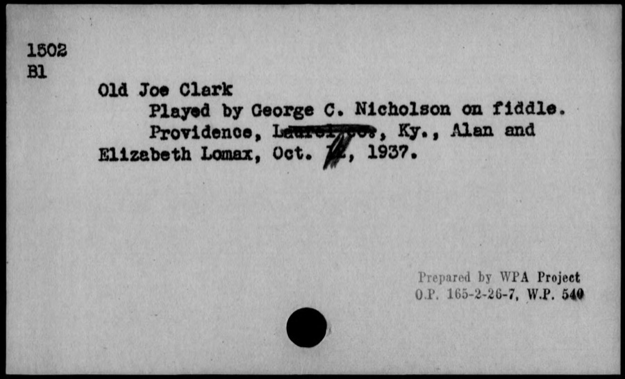 Old Joe Clark
