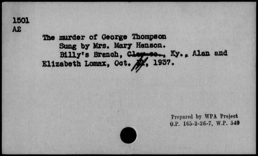 The murder of George Thompson
