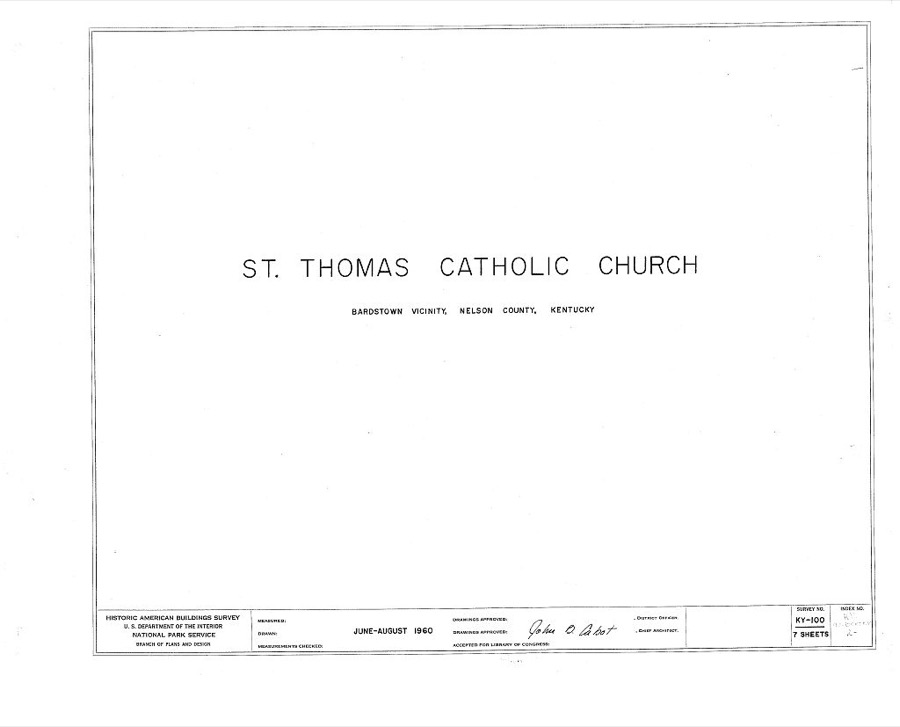 St. Thomas Catholic Church, U.S. Route 31 East, Bardstown, Nelson County, KY