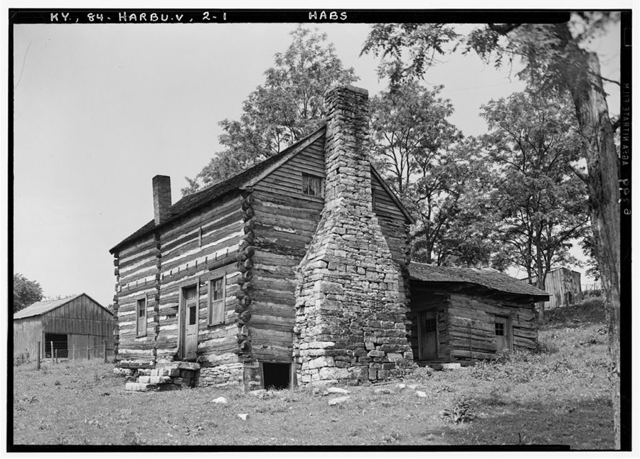 Marrs Log House, Chatham Pike, Harrodsburg, Mercer County, KY