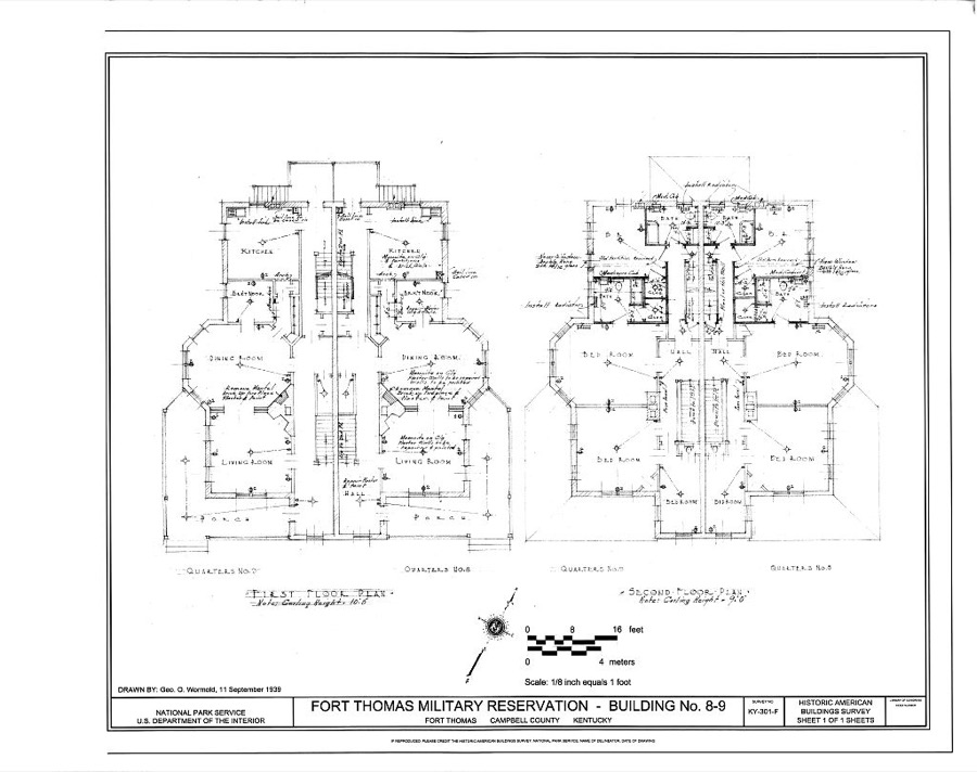 Fort Thomas Military Reservation Administrative Officers' Quarters, Building No. 8-9, 8-9 Alexander Circle, Fort Thomas, Campbell County, KY