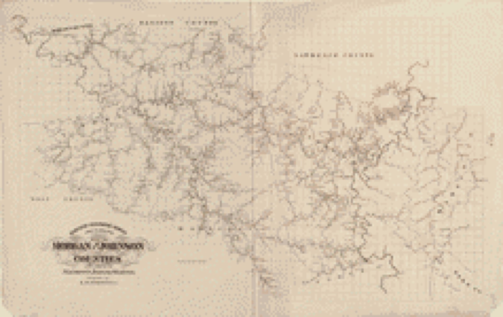 Land ownership map, 1880 - Map of Morgan and Johnson counties and parts of Magofin, Floyd and Martin