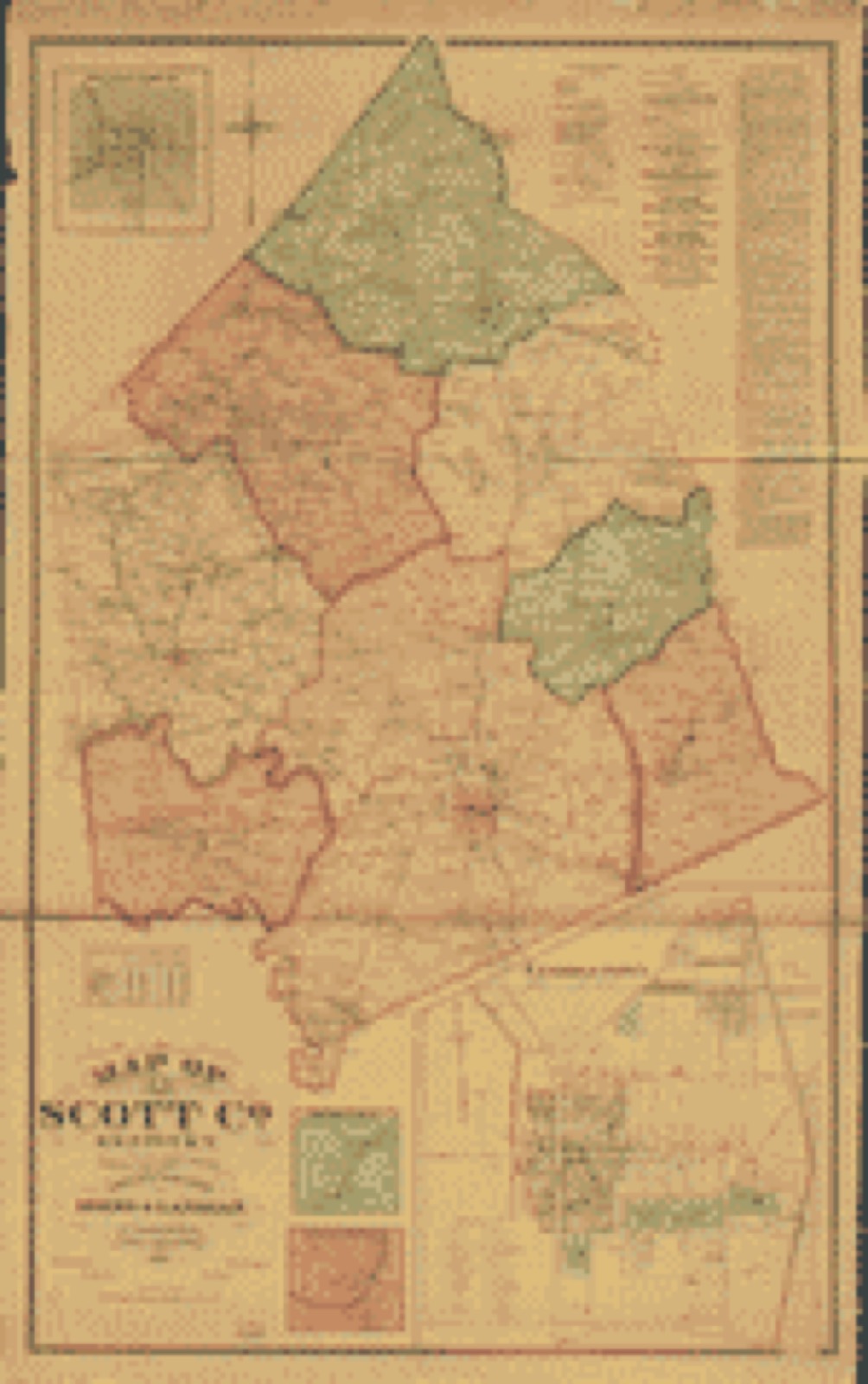 Land ownership map, 1879 - Map of Scott Co., Kentucky