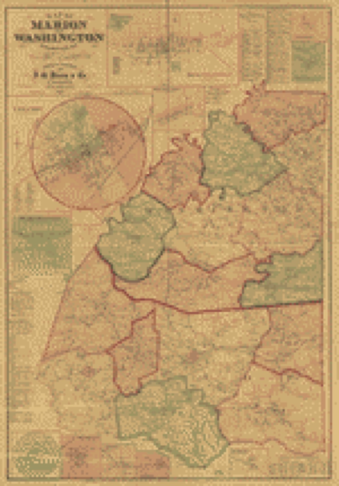 Land ownership map, 1877 - Map of Marion and Washington counties, Ky : from actual surveys and official records