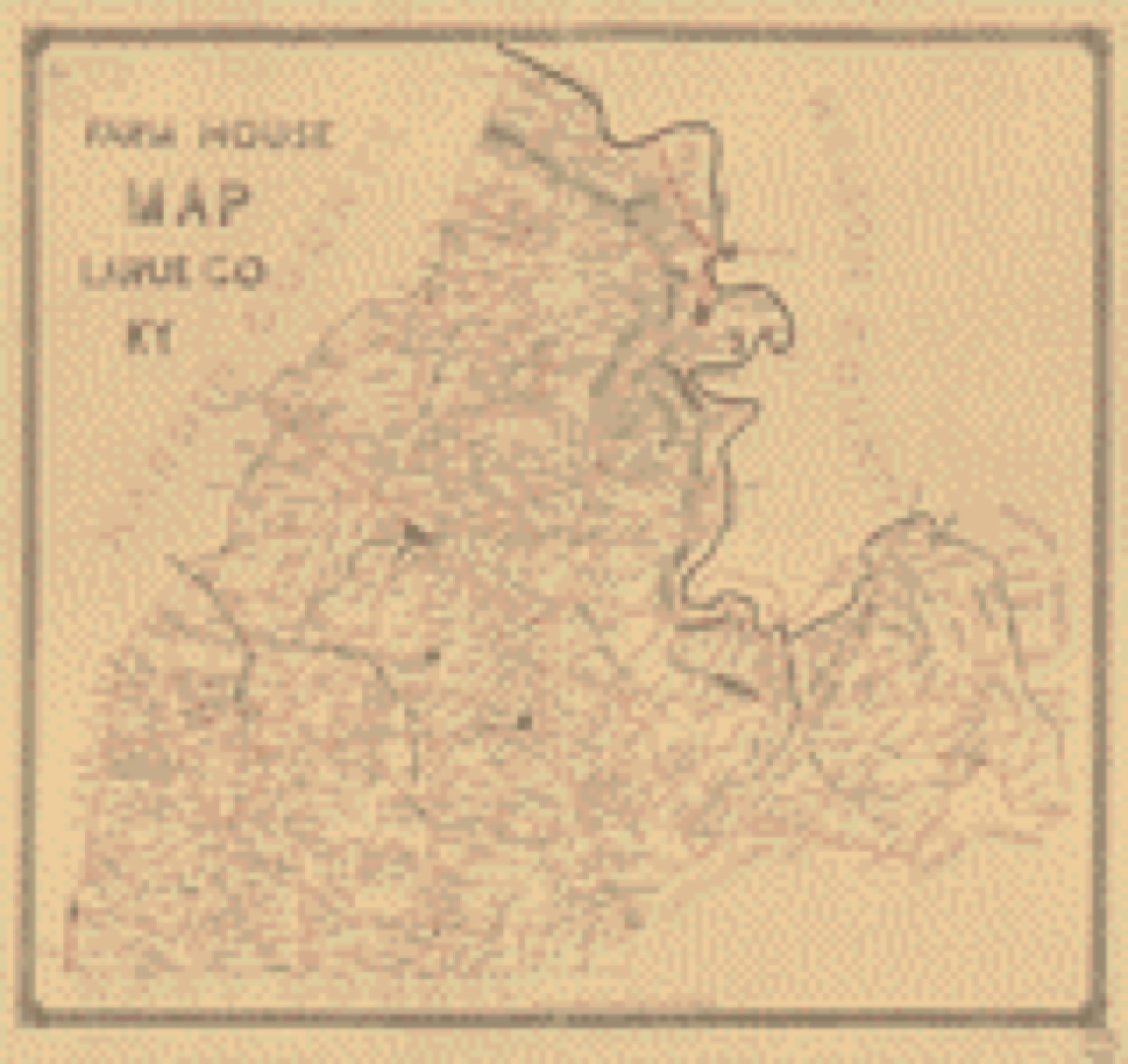 Land ownership map, 1899 - Farm house map, Larue Co., Ky