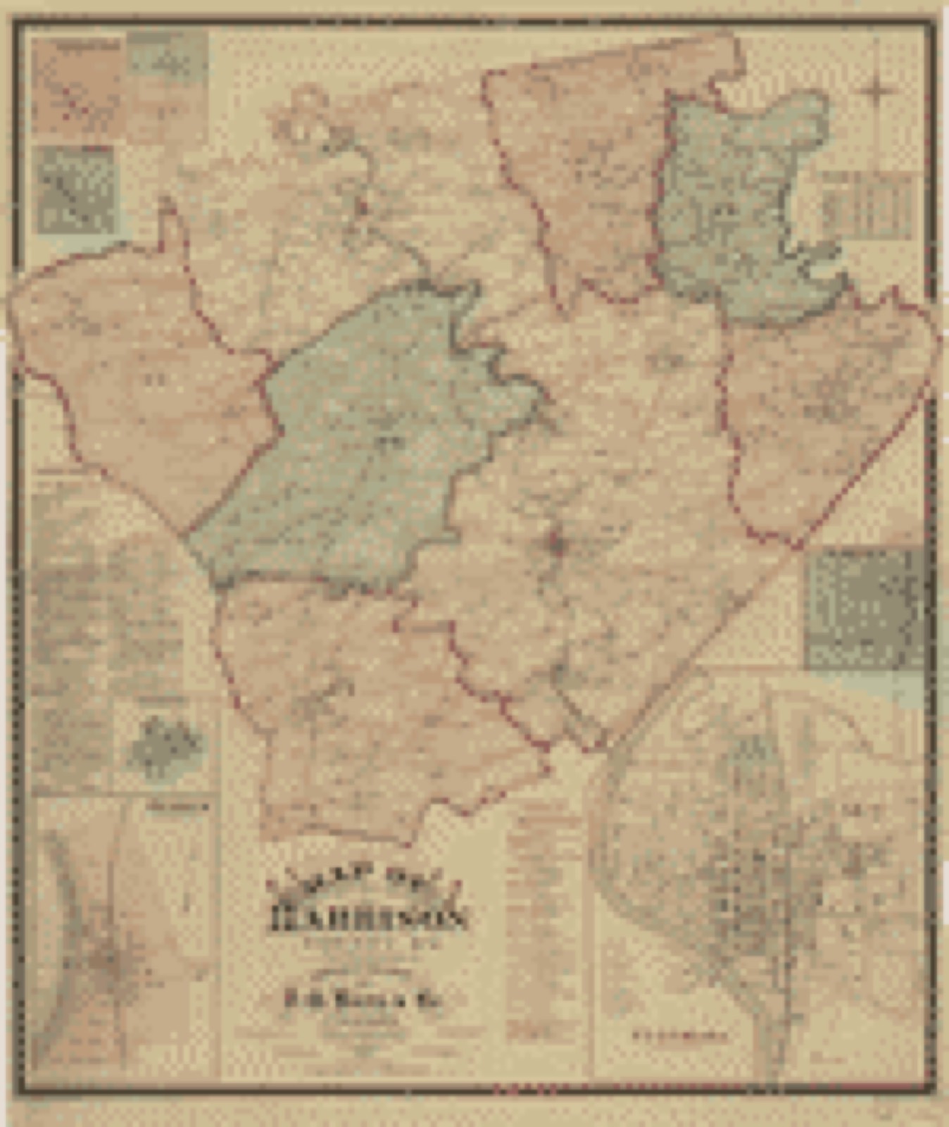 Land ownership map, 1877 - Map of Harrison County, Ky. : from new & actual surveys