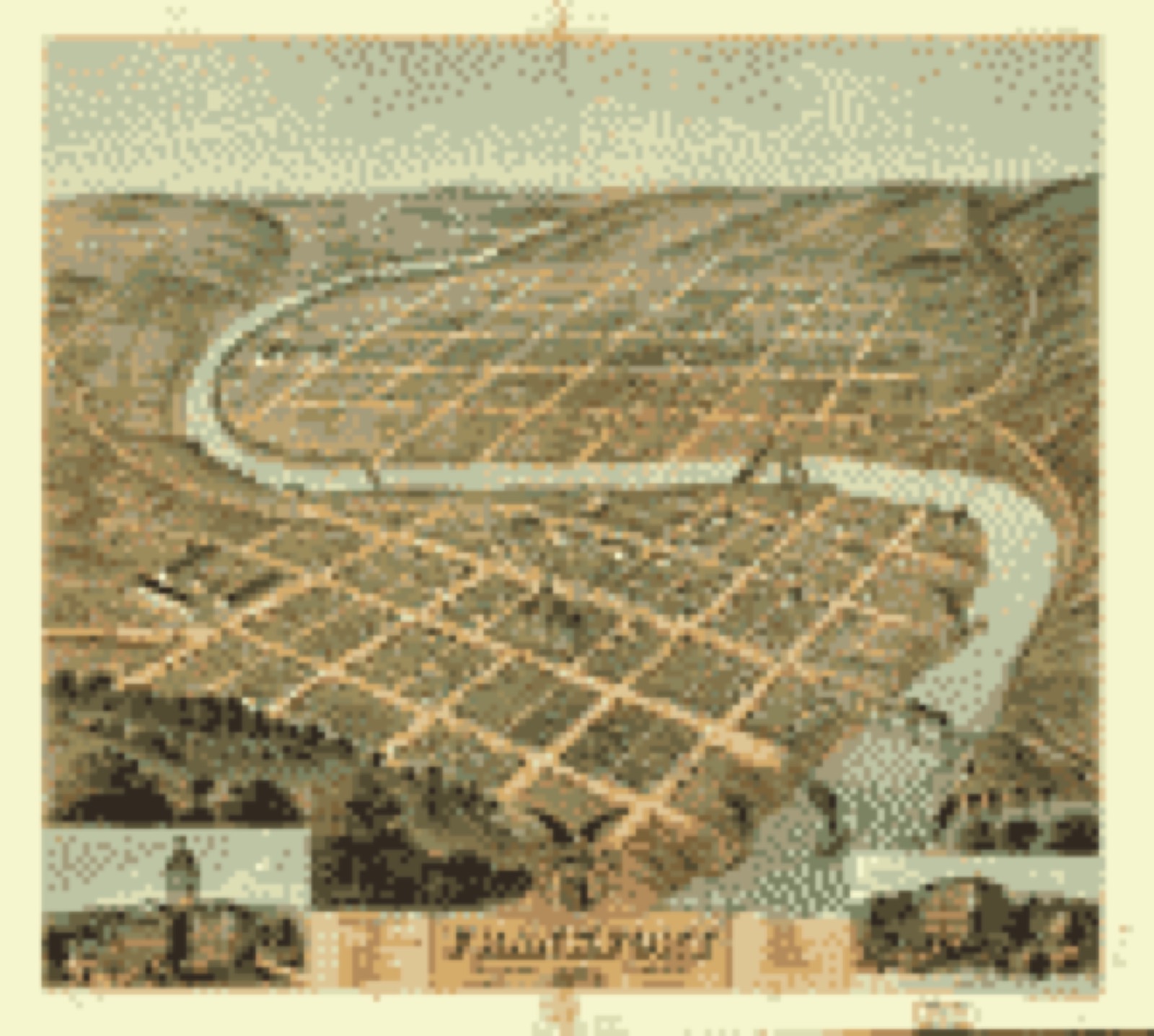 Bird's-eye view, 1871 - Bird's eye view of the city of Frankfort, the capital of Kentucky 1871