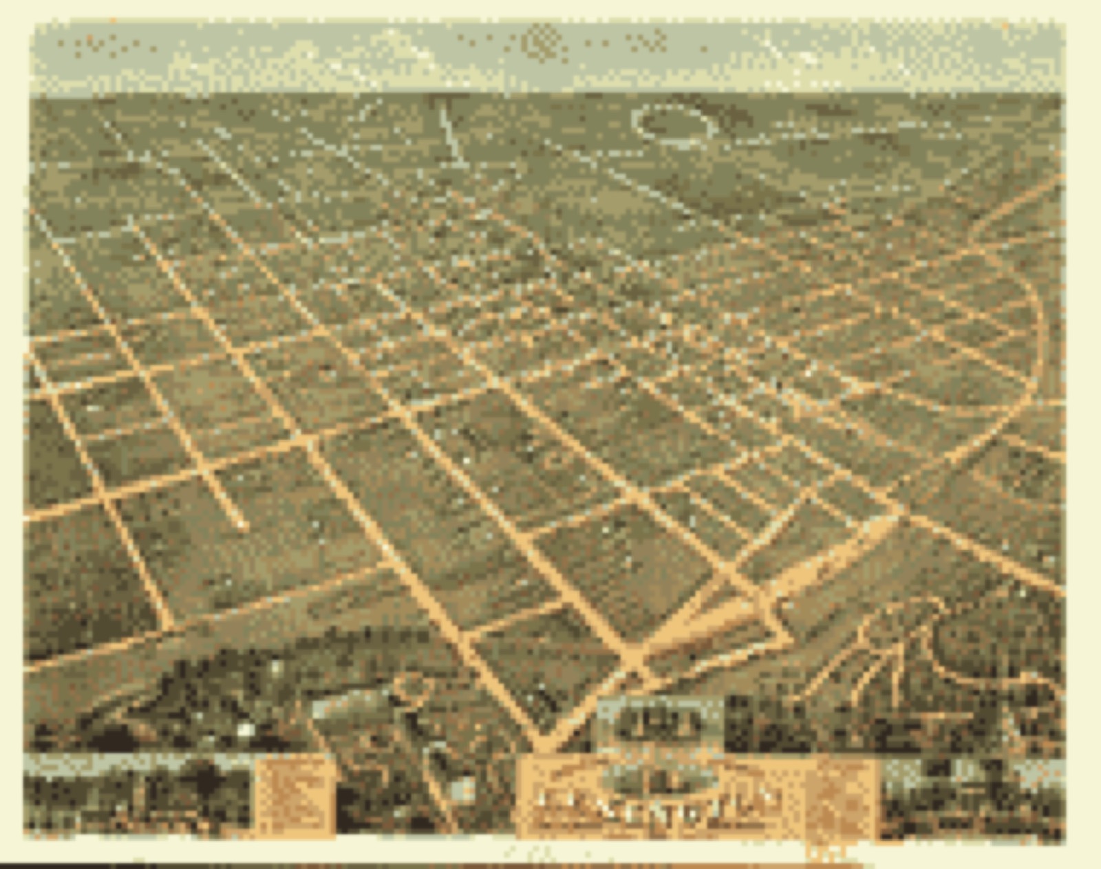 Bird's-eye view, 1871 - Bird's eye view of the city of Lexington, Fayette County, Kentucky 1871