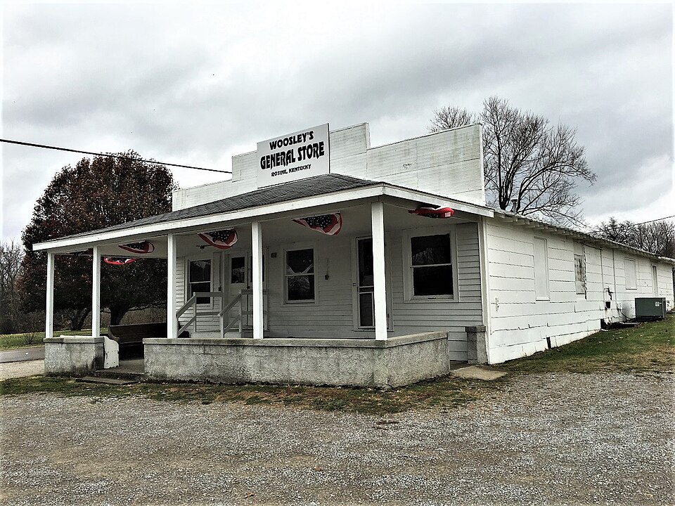 Photograph of Rosine General Store and Barn