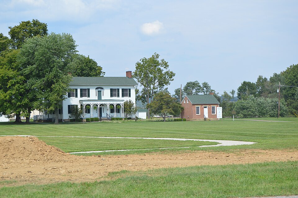 Photograph of McConnell House, Law Office, and Slave Quarters