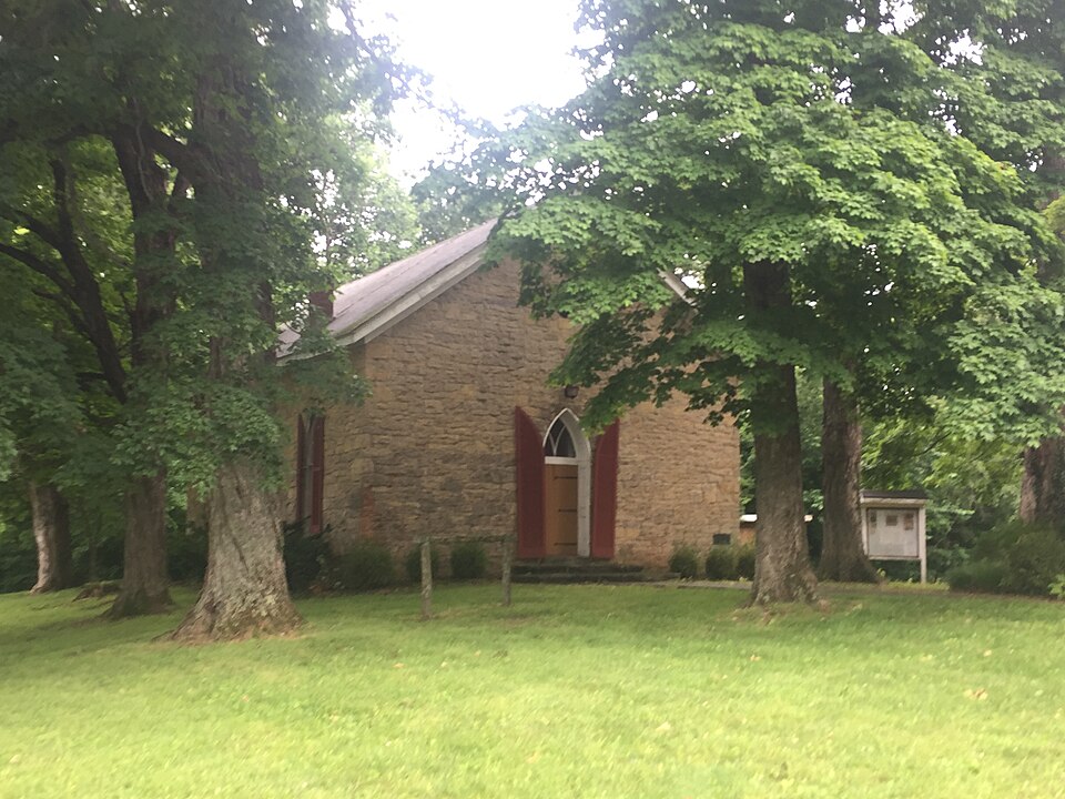 Photograph of Harrods Creek Baptist Church and Rev. William Kellar House