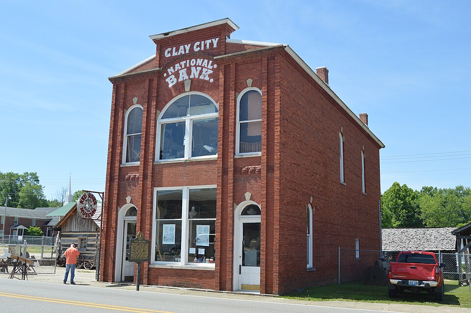 Photograph of Clay City National Bank Building