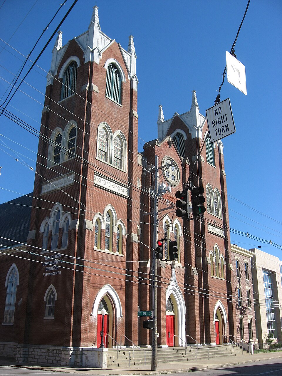 Photograph of St. Vincent DePaul Church, Rectory, School, St. Ursula Home and Convent