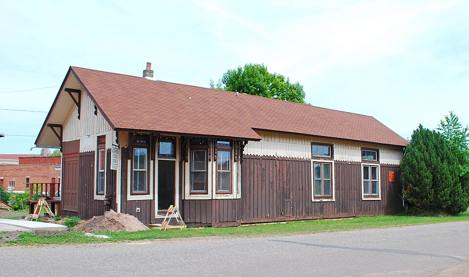 Photograph of Marquette and Western Railroad Negaunee Freight Depot