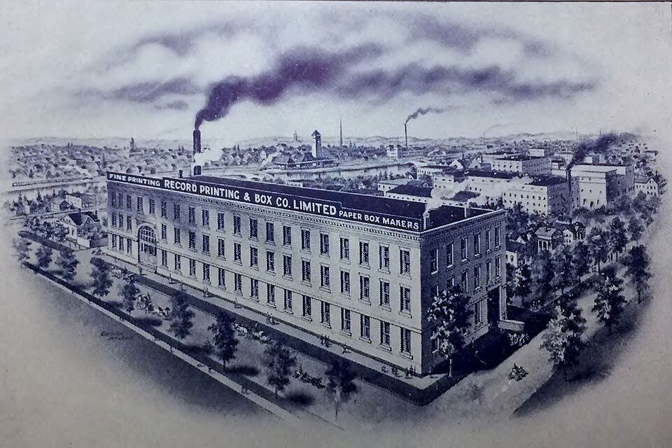 Photograph of Record Printing and Box Company Building