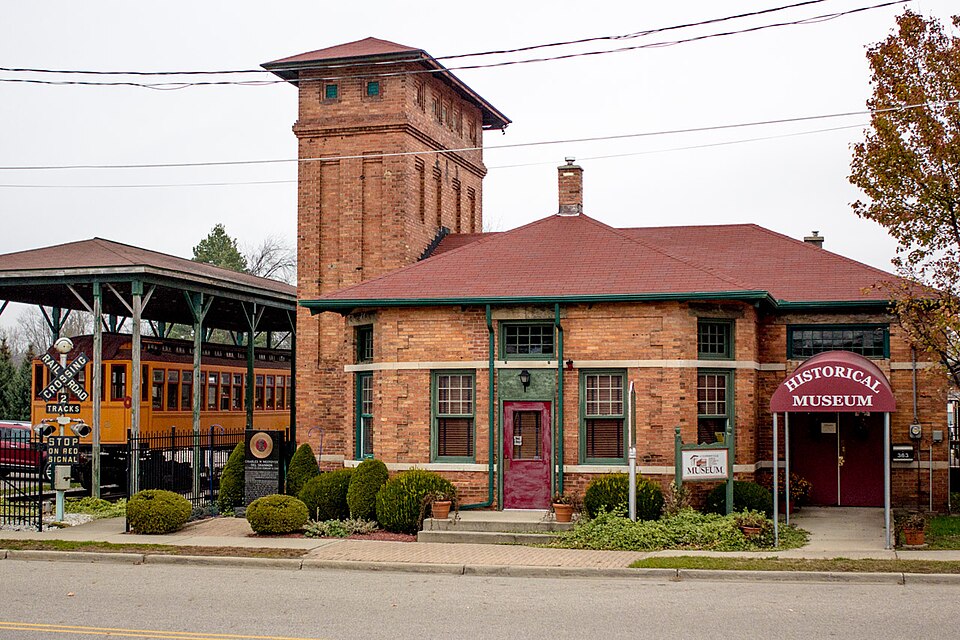 Photograph of Grand Rapids, Grand Haven and Muskegon Railway Depot