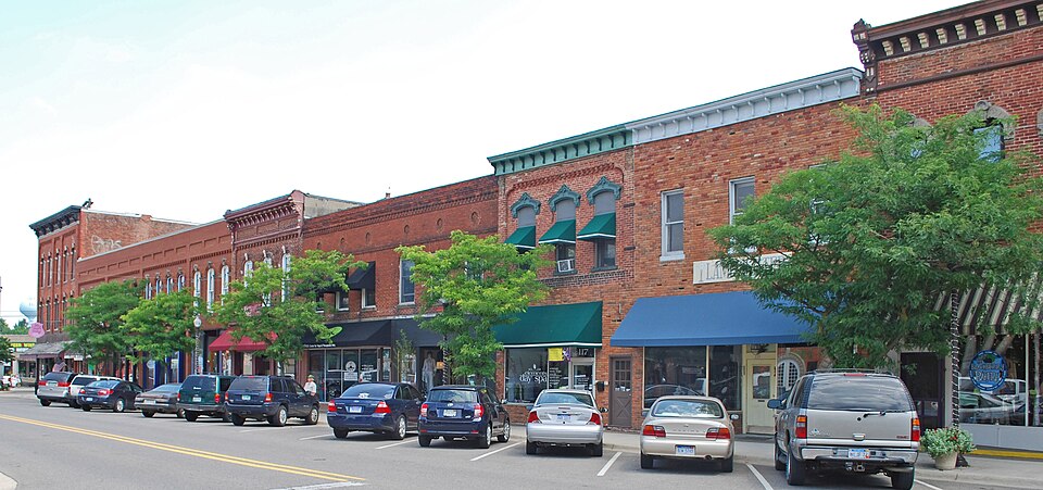 Photograph of Downtown Holly Commercial District