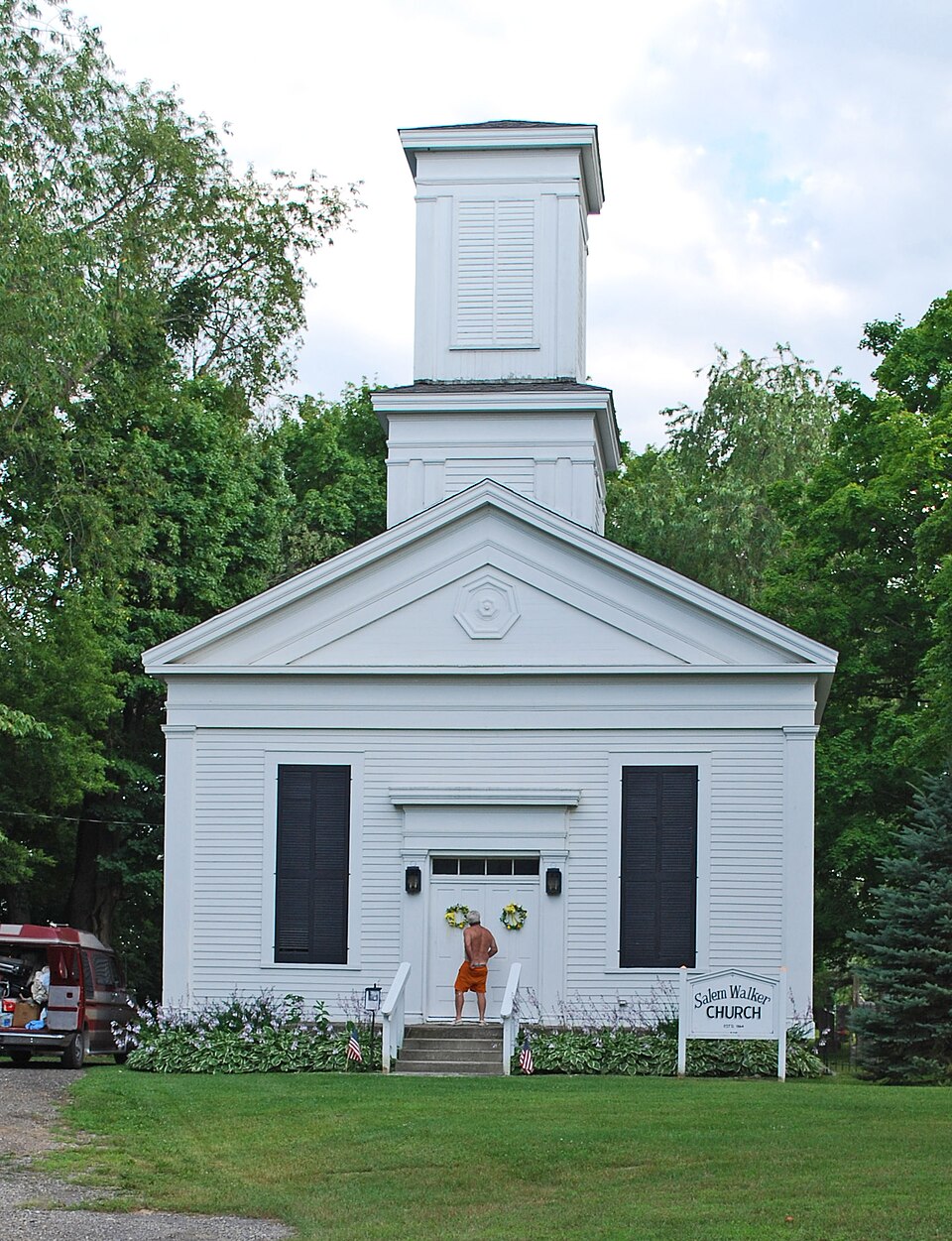 Photograph of Salem Methodist Episcopal Church and Salem Walker Cemetery