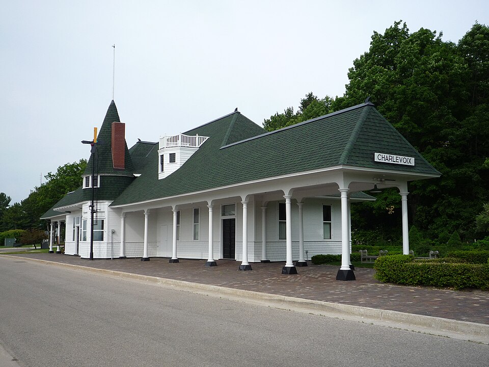 Photograph of Chicago and West Michigan Railroad Charlevoix Station