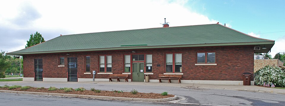 Photograph of Pere Marquette Railway Belding Depot