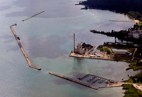 Photograph of Navigation Structures at Harbor Beach Harbor