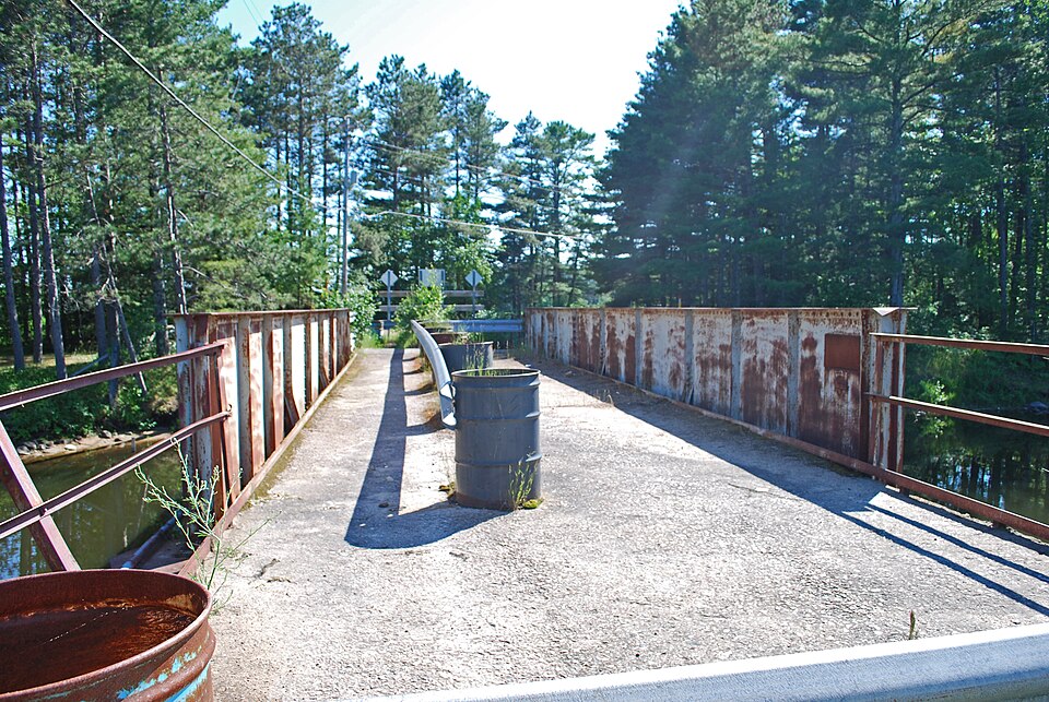 Photograph of Old M-94-Au Train River Bridge