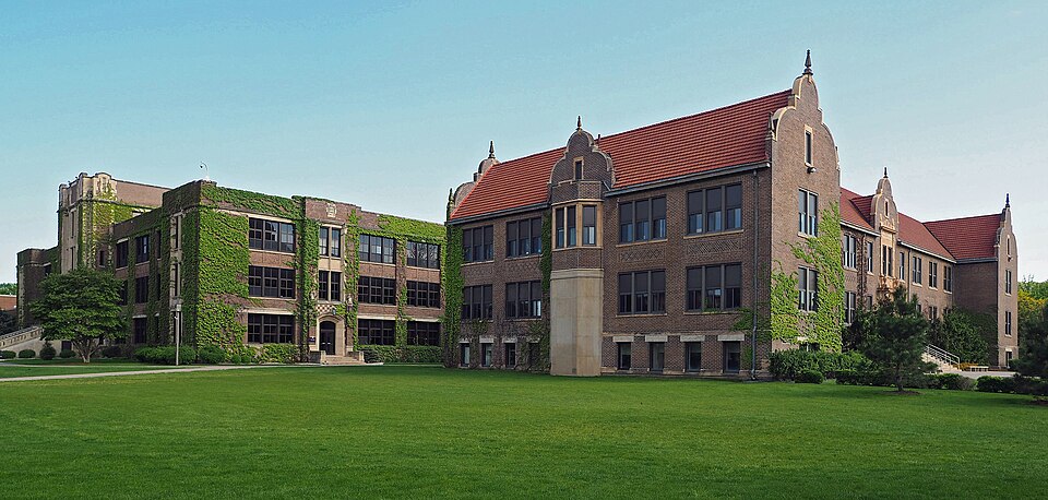 Photograph of Model School Building and College Hall of the Winona Normal School