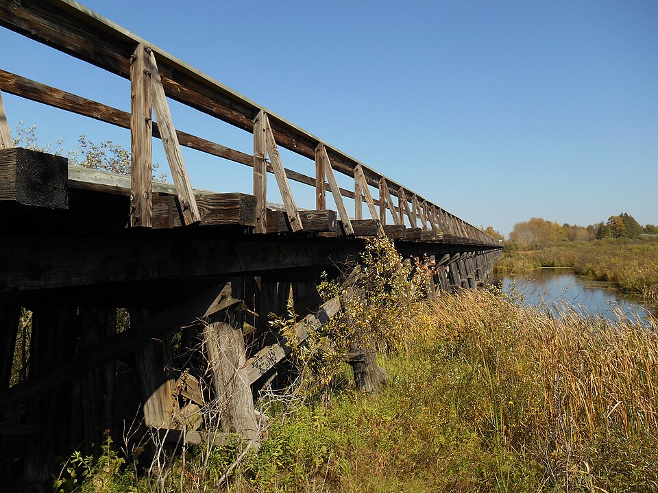 Photograph of Minnesota and International Railway Trestle at Blackduck