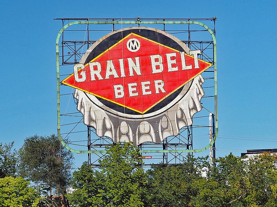 Photograph of Grain Belt Beer sign