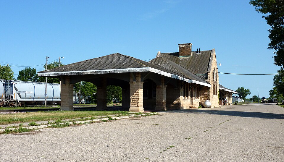 Photograph of Chicago and North Western Railroad Depot