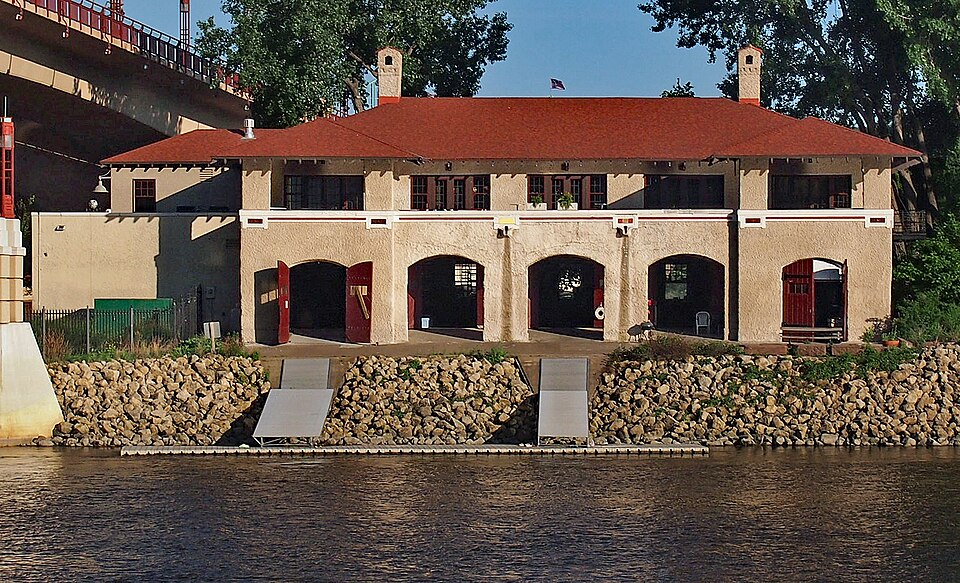 Photograph of Minnesota Boat Club Boathouse on Raspberry Island