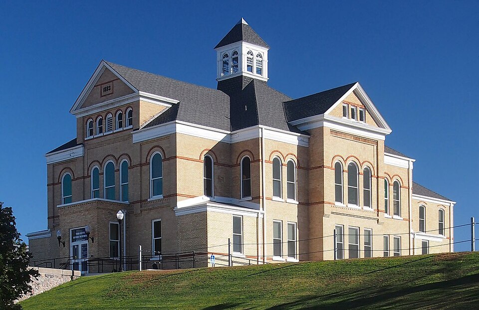 Photograph of Todd County Courthouse, Sheriff's House, and Jail