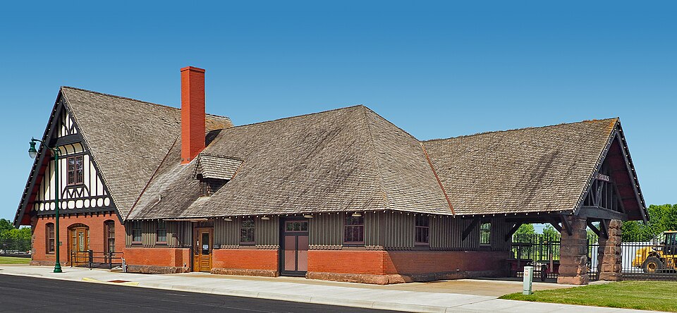 Photograph of Northern Pacific Railway Depot (Little Falls, Minnesota)