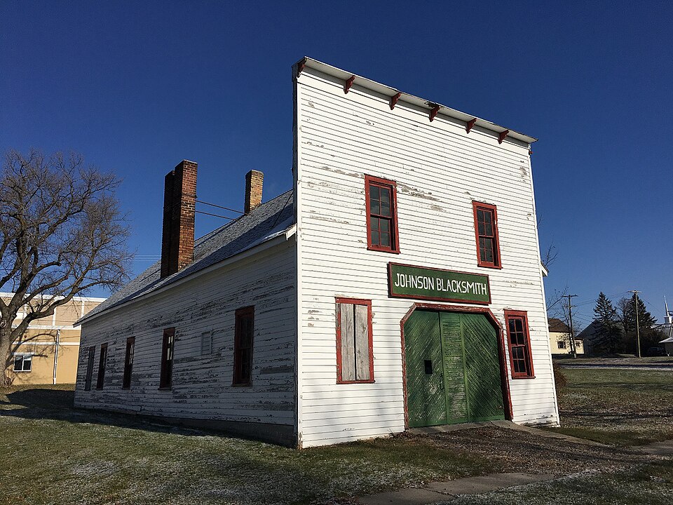 Photograph of J. A. Johnson Blacksmith Shop