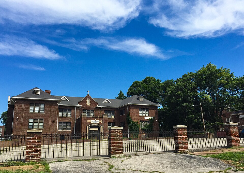 Photograph of Our Lady of Perpetual Help Parish Hall, School, Convent, and Rectory