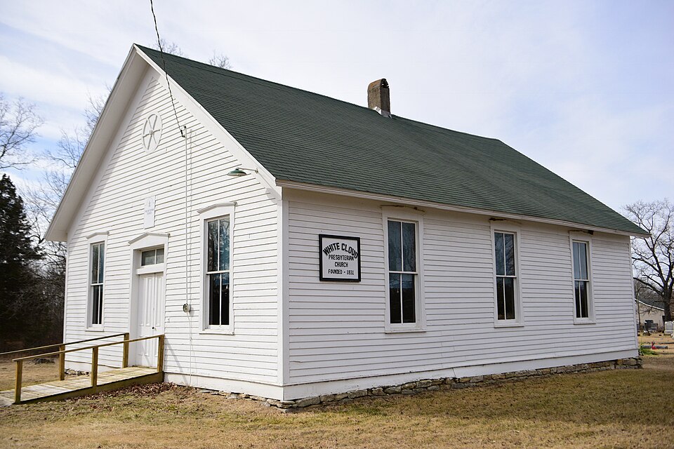 Photograph of White Cloud Presbyterian Church and Cemetery
