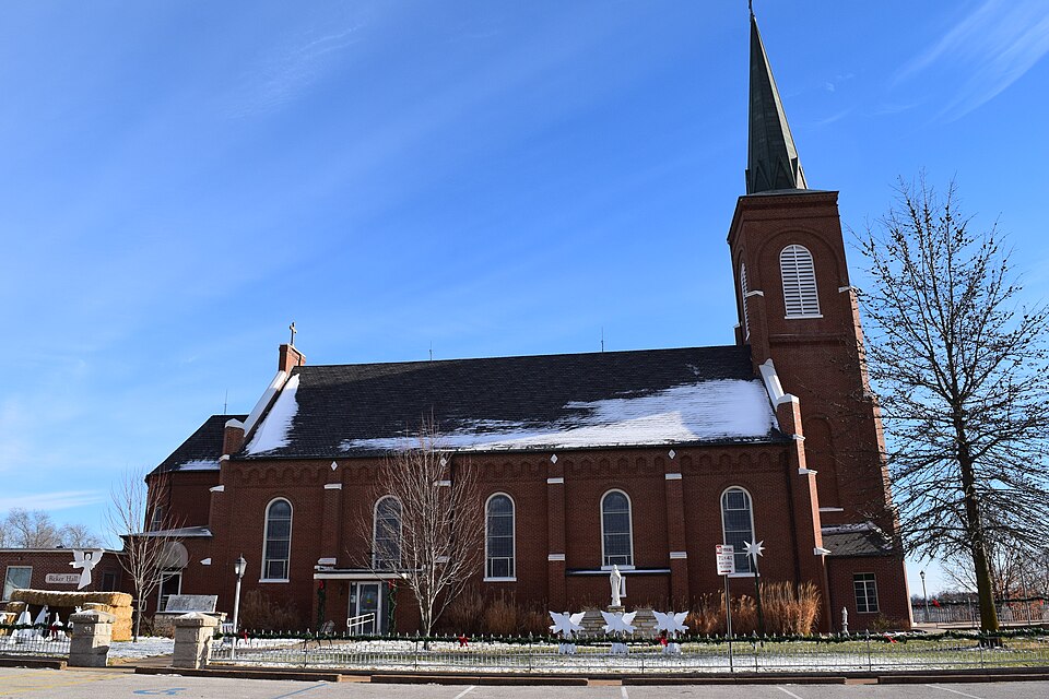 Photograph of St. Francis Xavier Catholic Church and Rectory