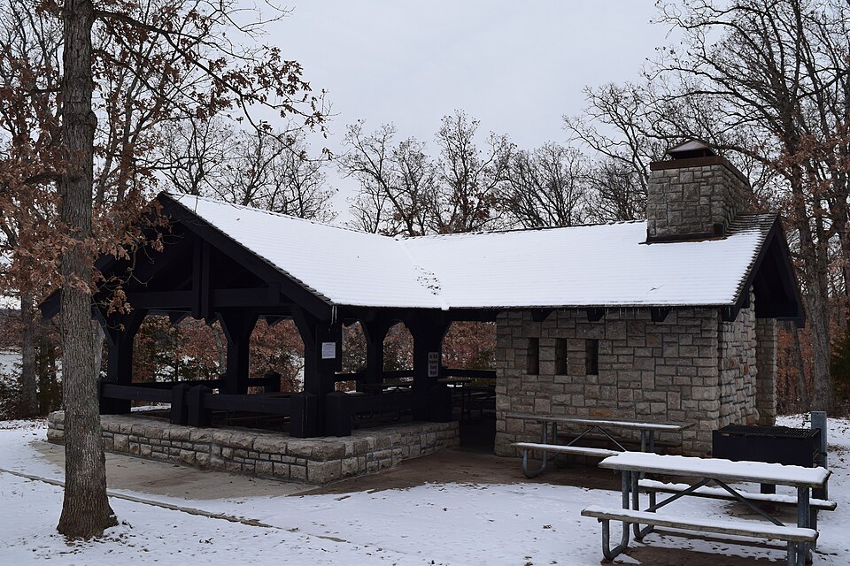 Photograph of Mark Twain State Park Picnic Shelter at Buzzard's Roost