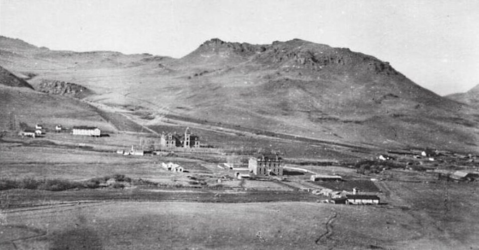 Photograph of St. Peter's Mission Church and Cemetery