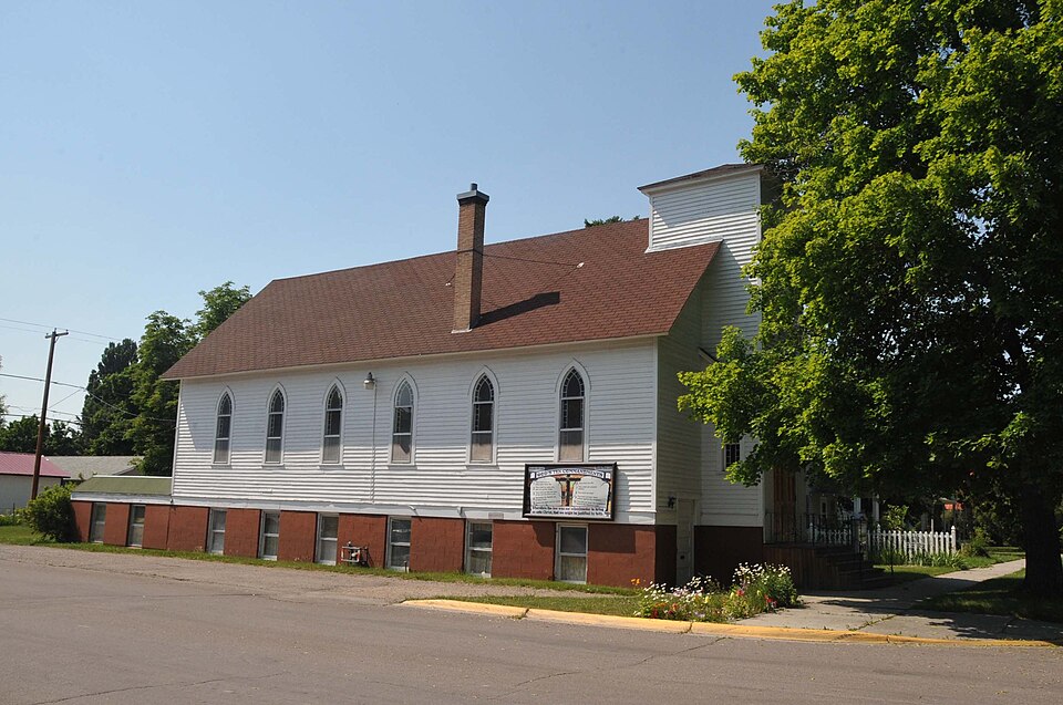 Photograph of Norwegian Evangelical Lutheran Church and Parsonage
