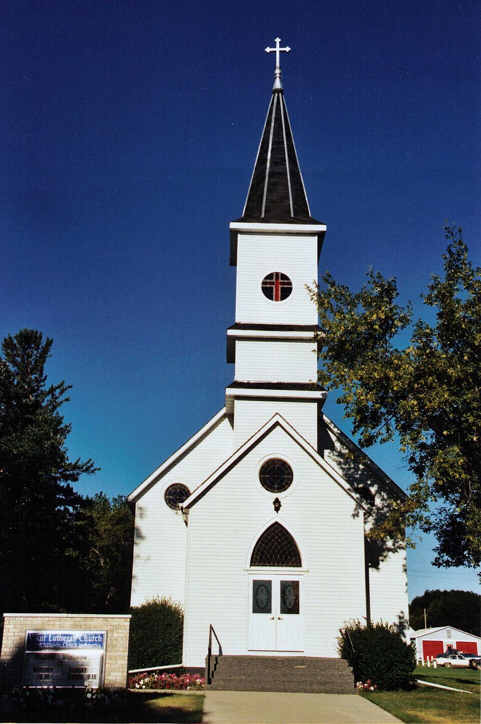 Photograph of Vikur Lutheran Church at Mountain
