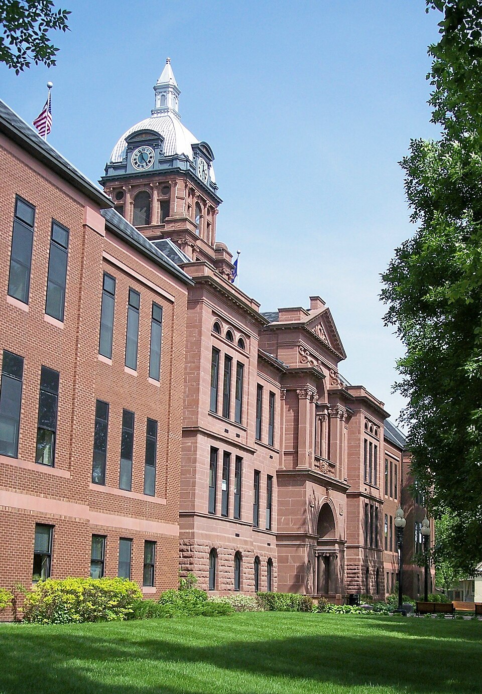 Photograph of Cass County Court House, Jail, and Sheriff's House