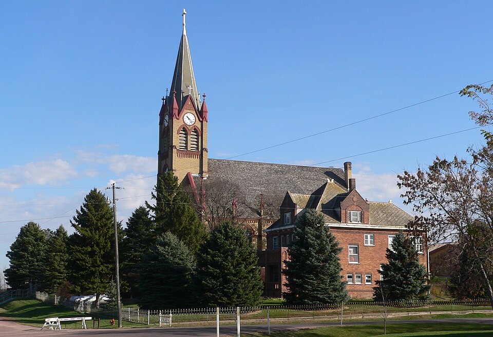 Photograph of Immaculate Conception Catholic Church and Rectory